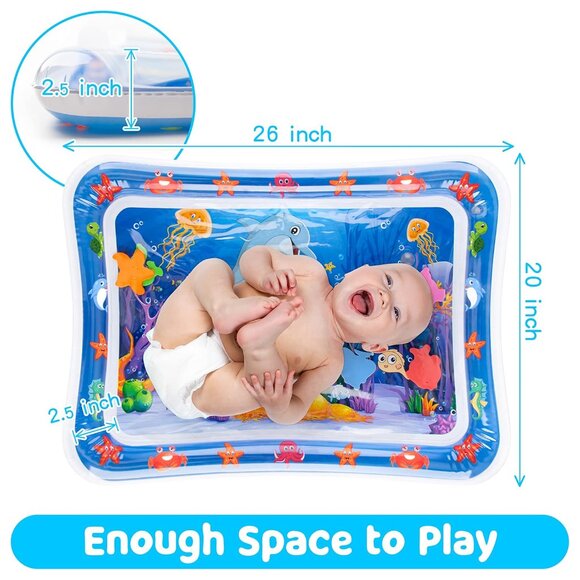 Tummy Time Water Mat丨Inflatable Tummy Time Water Play Mat for Babies, Infants an - Picture 7 of 7
